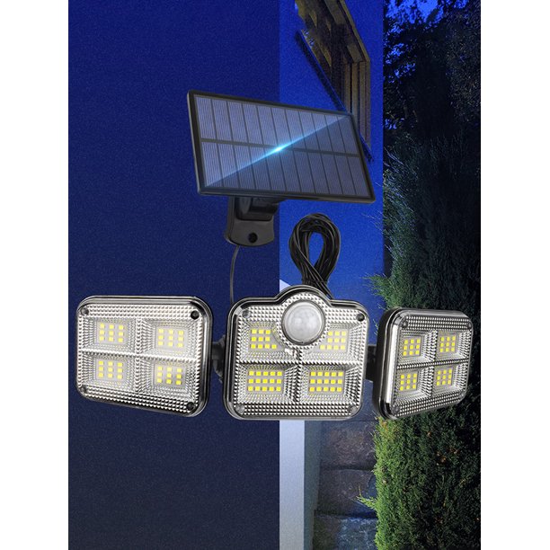 Luz Led Solar de 3 puntas con sensor Incluido