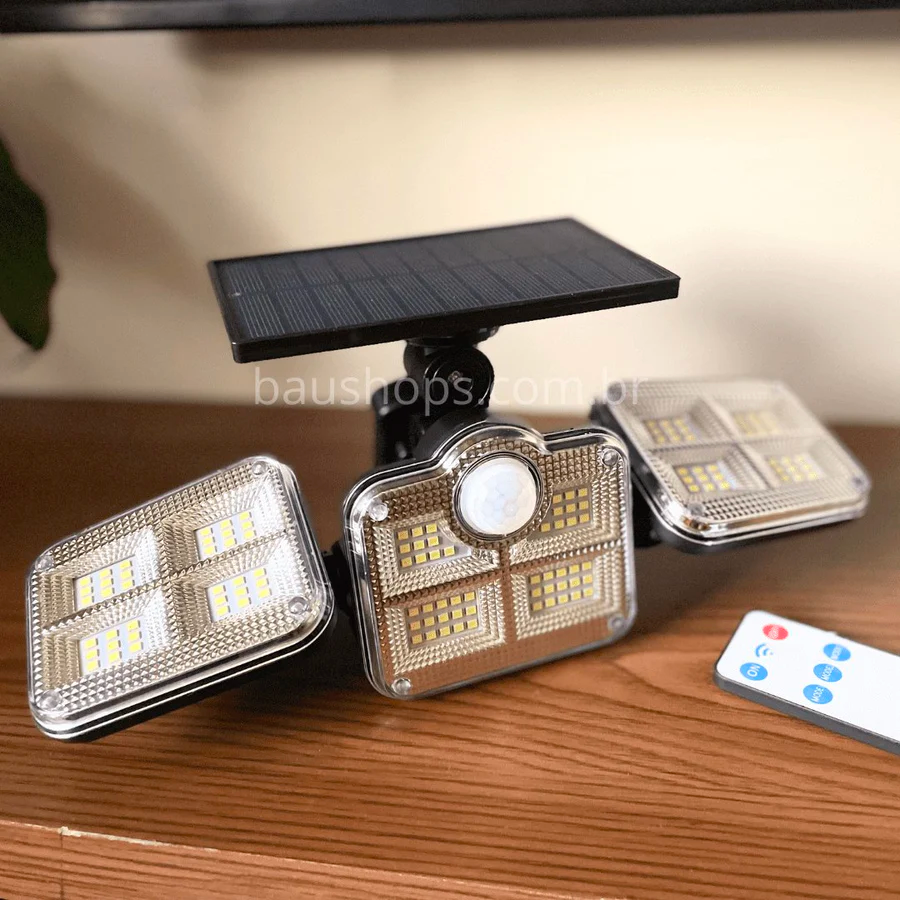 Luz Led Solar de 3 puntas con sensor Incluido