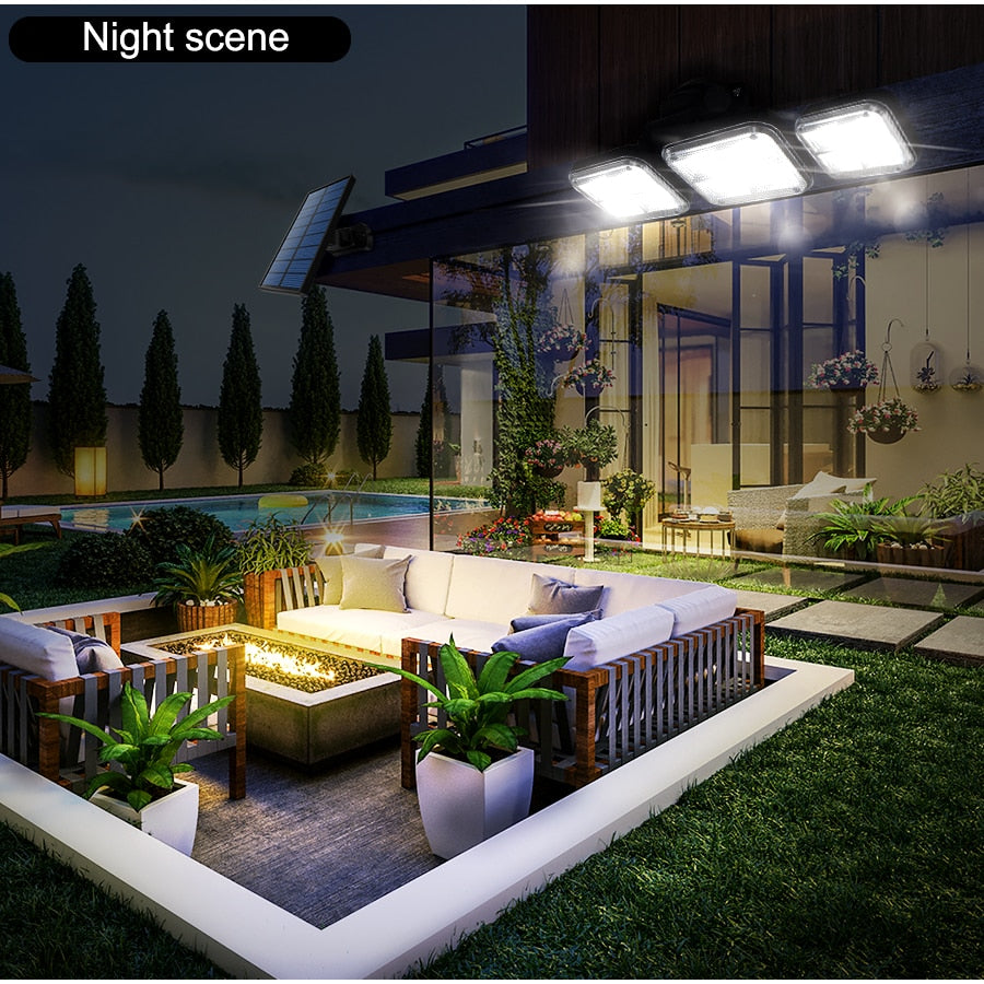 Luz Led Solar de 3 puntas con sensor Incluido