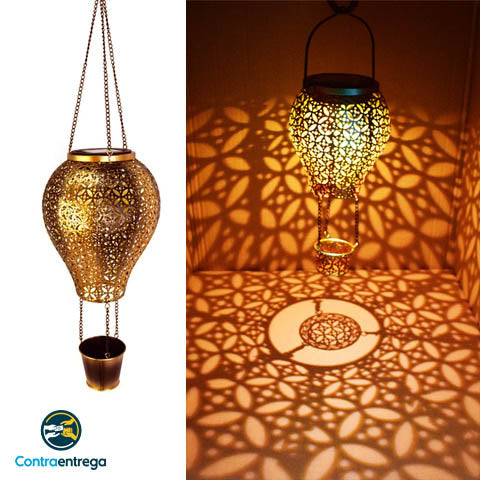 Globo Aerostático Solar Para Decoración Hogar (Con Soporte Incluído)