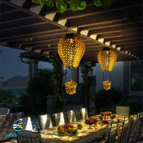 Globo Aerostático Solar Para Decoración Hogar (Con Soporte Incluído)