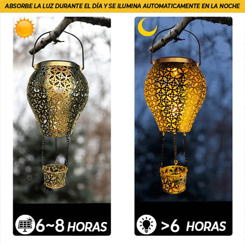 Globo Aerostático Solar Para Decoración Hogar (Con Soporte Incluído)