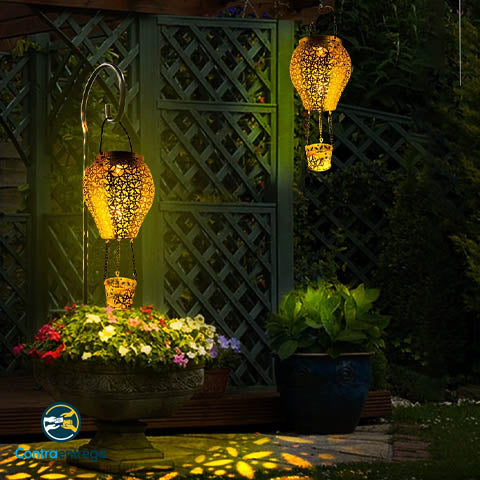 Globo Aerostático Solar Para Decoración Hogar (Con Soporte Incluído)