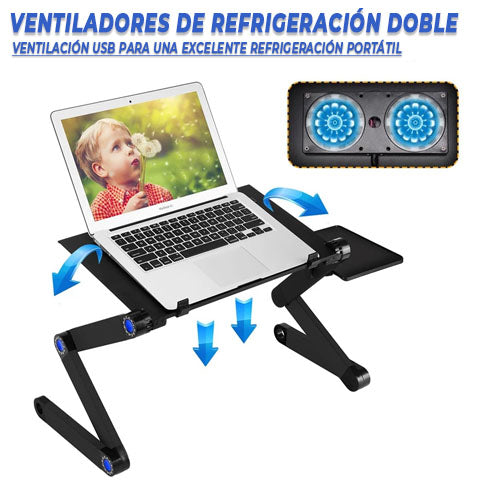Soporte Para Notebook Potátil Con Ajustes De Inclinación Y Multifunción