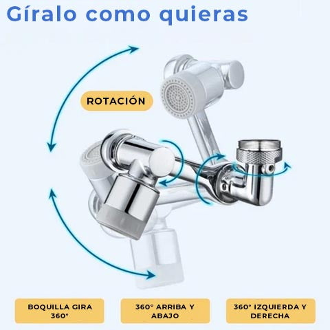 Llave Giratoria Universal Para Baño o Cocina 1080° - Tap 1080