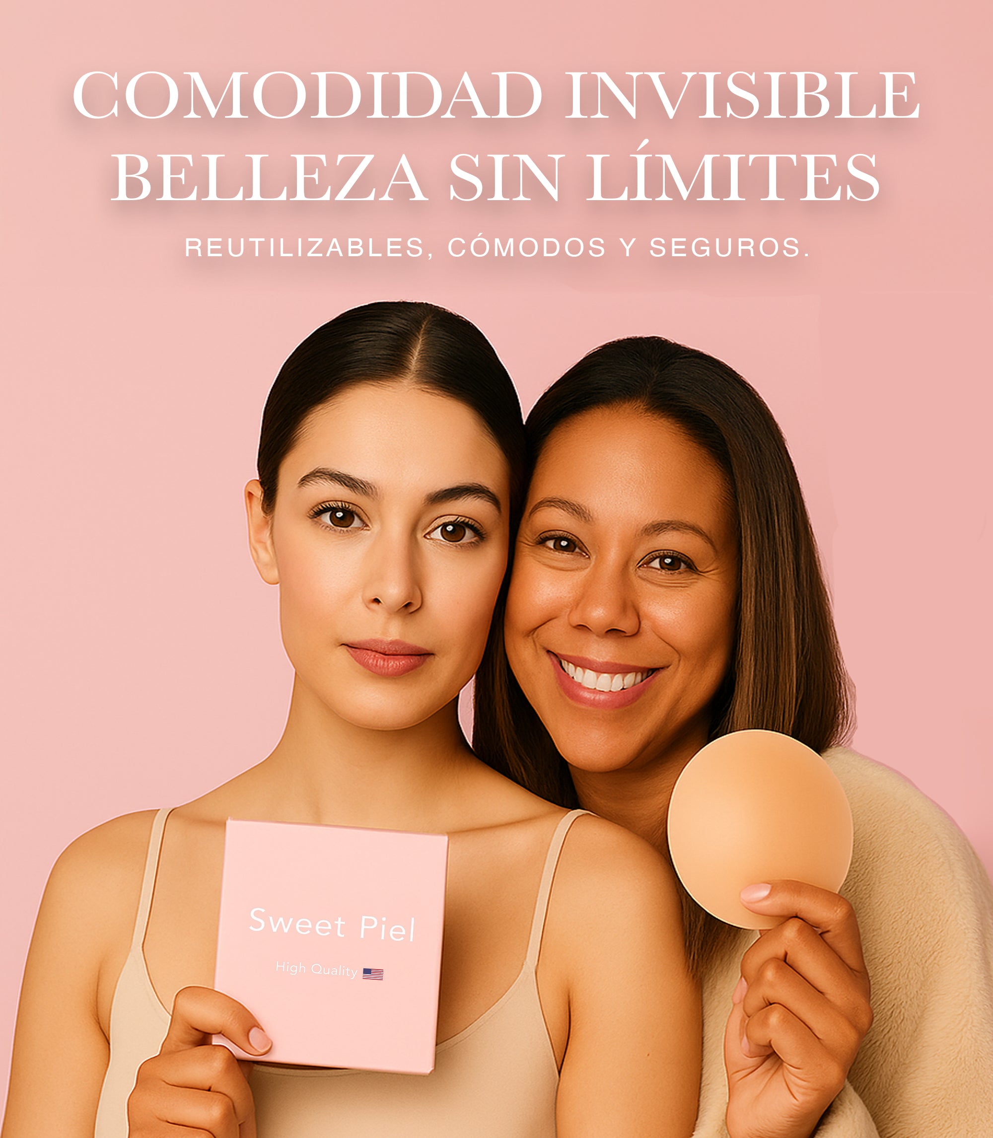 Sweet Piel ofrece cubrepezones invisibles de silicona médica, reutilizables, cómodos y sin costuras. Ideales para ropa ajustada, vestidos sin espalda y escotes. Compra segura con despacho a todo Chile . Comodidad y libertad sin sostén.