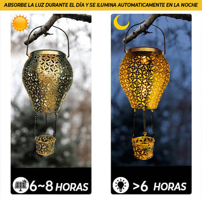 Globo Aerostático Solar Para Decoración Hogar (Con Soporte Incluído)